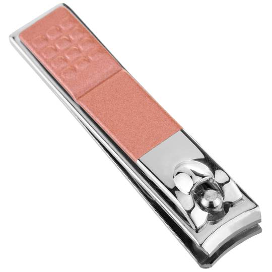Professional manicure and pedicure set, set of 12 stainless steel accessories, rose gold colour