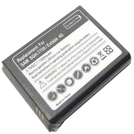 Battery compatible with Samsung Exhibit 4G T759 T589 D600 i8150