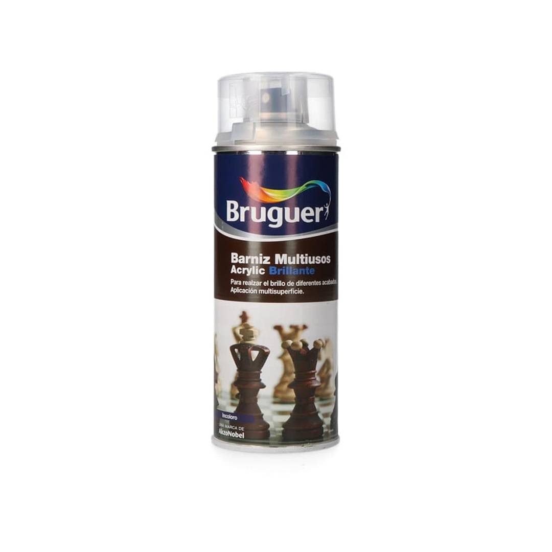 Verniz acrílico brilho multiuso em spray incolor de 0,4L Bruguer 5198006