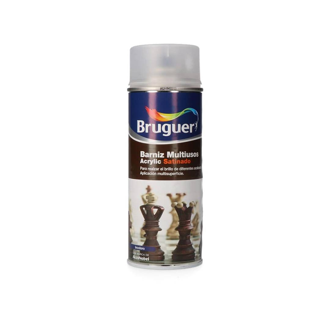 Multipurpose satin acrylic varnish in colorless spray of 0.4L Bruguer 5198008