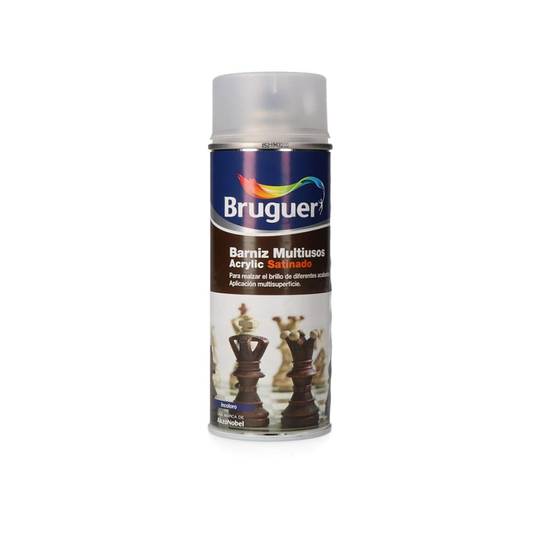 Multipurpose satin acrylic varnish in colorless spray of 0.4L Bruguer 5198008