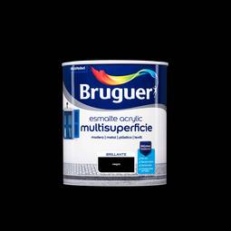 Glossy acrylic enamel for wood and metal with a black finish 0.75L Bruguer 5057426