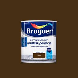 Smalto acrilico lucido per legno e metallo con finitura color tabacco 0,75L Bruguer 5057514