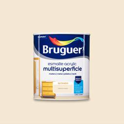 Esmalte acrílico multisuperficie con acabado satinado blanco hueso 0,75L Bruguer 5057452