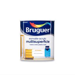 Esmalte acrílico multisuperficie con acabado satinado blanco permanente 0,75L Bruguer 5057417