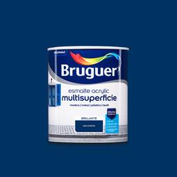 Esmalte acrílico multisuperficie con acabado satinado azul marino 0,75L Bruguer 5057548