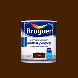 Esmalte acrílico multisuperficie con acabado brillante pardo 0,75L Bruguer 5057538