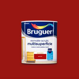 Multi-surface acrylic enamel with satin finish pomegranate 0.75L Bruguer 5057494