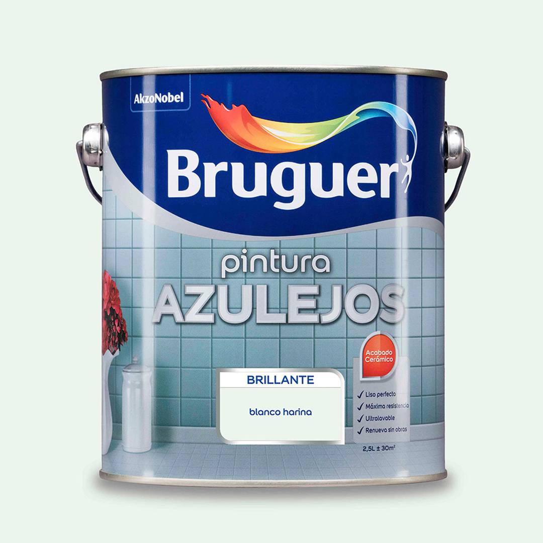 Esmalt per rajoles amb acabat brillant blanc farina 0,25L Bruguer 5274271