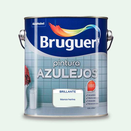 Esmalt per rajoles amb acabat brillant blanc farina 0,25L Bruguer 5274271
