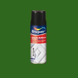 Multi-use enamel spray format with glossy finish grass green color 0.4L Bruguer 5197991