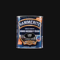 Esmalte Hammerite directo sobre hierro y óxido color negro liso 0,75L Bruguer 5093791