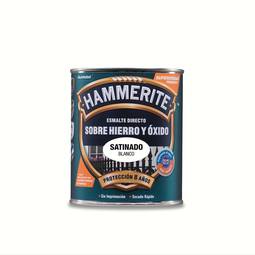 Esmalte Hammerite directo sobre hierro y óxido color blanco satinado 0,75L Bruguer 5093743