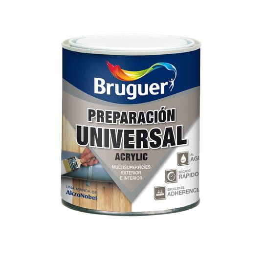 Universal acrylic multi-surface enamel with quick drying white color 0.75L Bruguer 5120577