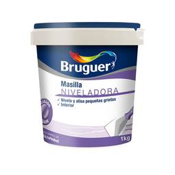 Massilla anivelladora que allisa petites esquerdes color blanca 1kg Bruguer 5196383