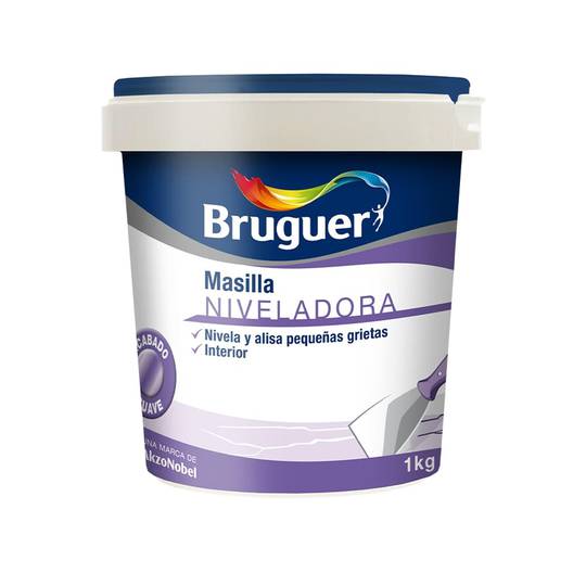 Stucco livellante che leviga piccole crepe bianche 1kg Bruguer 5196383