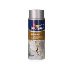 Spray paint for iron, wood and plastic metallic silver color 0.4L Bruguer 5198002