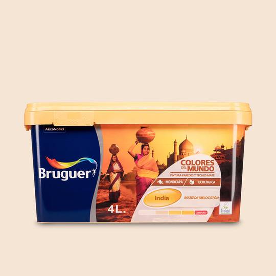 Tinta para paredes e tetos com acabamento mate na cor pêssego 4L Bruguer 5246651