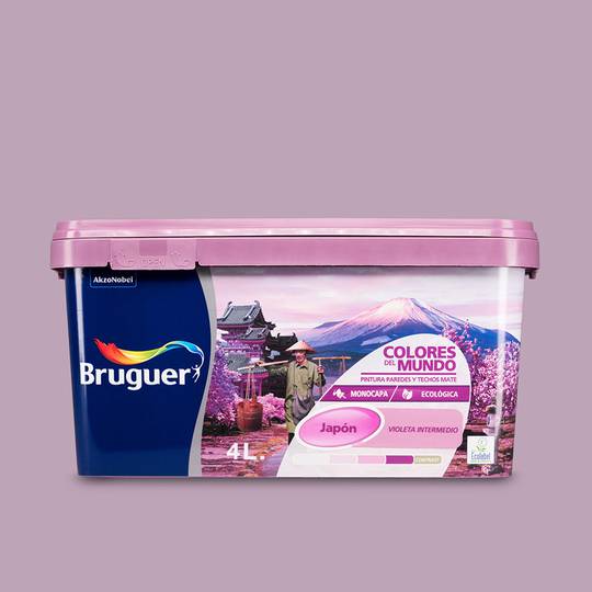 Peinture pour murs et plafonds avec finition mate violet intermédiaire 4L Bruguer 5161521