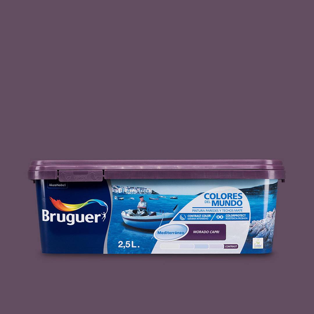 Tinta para paredes e tetos com acabamento fosco roxo capri 2.5L Bruguer 5160759