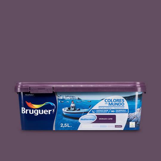 Tinta para paredes e tetos com acabamento fosco roxo capri 2.5L Bruguer 5160759