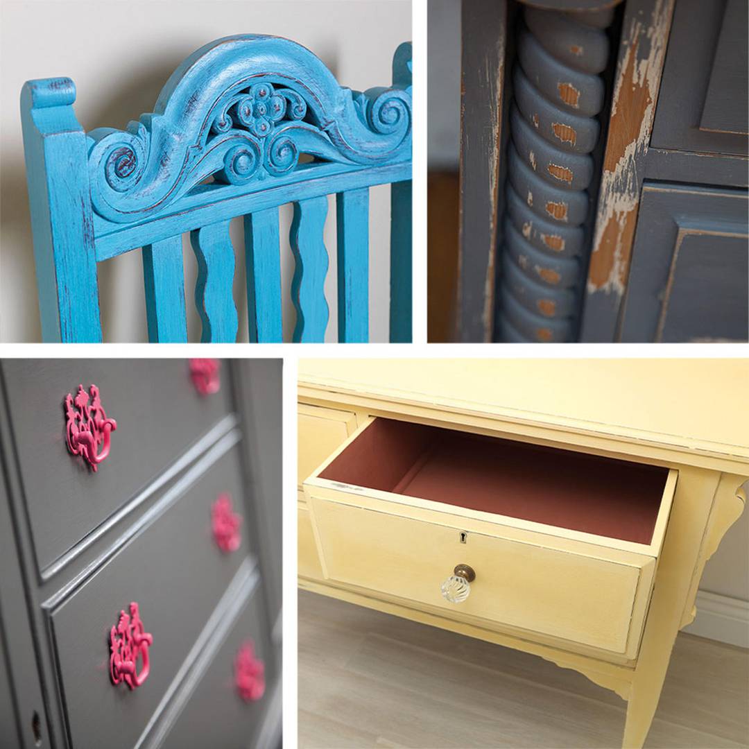 Krijtverf voor meubels Rust-Oleum Chalky Finish met matte afwerking kleur antraciet 0,750L Bruguer 5397535