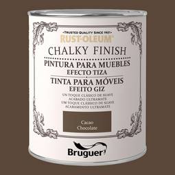 Krijtverf voor meubels Rust-Oleum Chalky Finish met een matte finish in chocolate cacao kleur 0.750L Bruguer 5397519