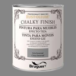 Meubelkrijtverf Rust-Oleum Chalky Finish met matte finish wintergrijs 0,750L Bruguer 5397538