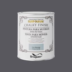 Chalk paint for furniture Rust-Oleum Chalky Finish with matt finish charcoal gray 0.750L Bruguer 5733887