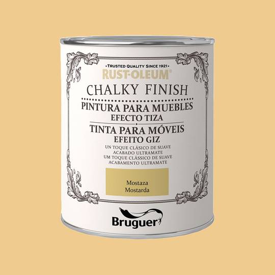 Chalk paint for furniture Rust-Oleum Chalky Finish with matte mustard finish 0.750L Bruguer 5397515