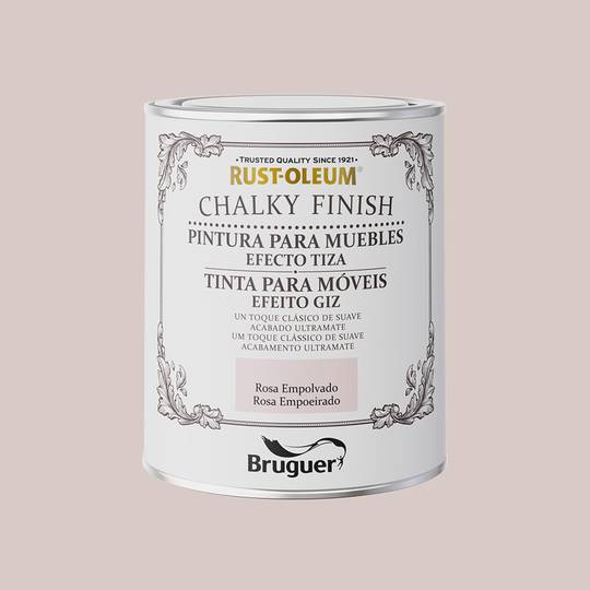 Farba kredowa do mebli Rust-Oleum Chalky Finish z matowym wykończeniem w zgaszonym różu 0,750L Bruguer 5733891