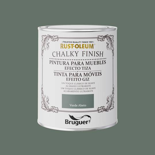 Chalk paint for furniture Rust-Oleum Chalky Finish with matt finish fir green 0.750L Bruguer 5733889