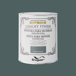 Chalk paint for furniture Rust-Oleum Chalky Finish with matt finish deep green color 0,750L Bruguer 5733890