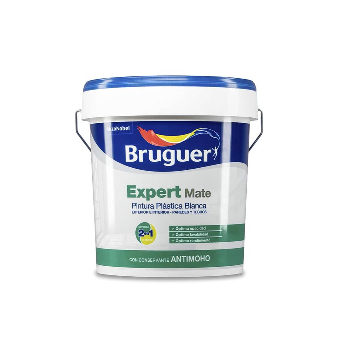 Pintura plàstica per a parets i sostres Expert amb acabat mat color blanc 0,75L Bruguer 5222118