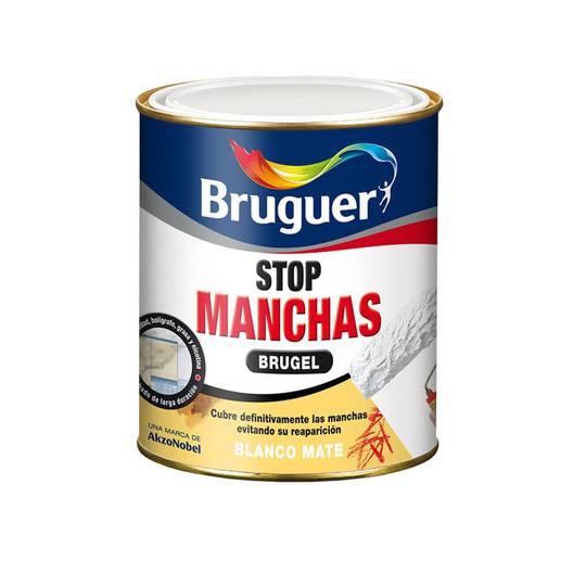 Pintura cobreix taques amb acabat mat color blanc 0,750L Bruguer 5056560