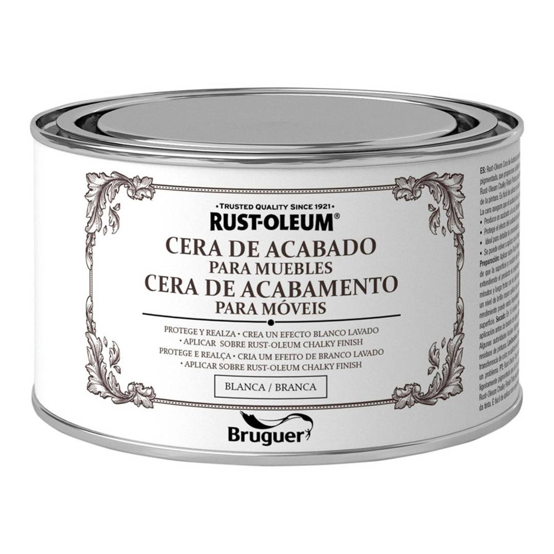 Cera de acabado para muebles Rust-Oleum Chalky Finish con acabado a la tiza color blanco 0,4L Bruguer 5397503