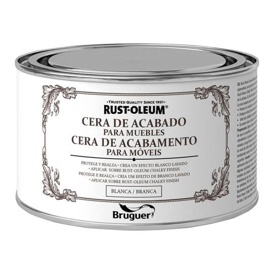 Cera de acabado para muebles Rust-Oleum Chalky Finish con acabado a la tiza color blanco 0,4L Bruguer 5397503