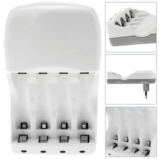 Cargador Rápido enchufable 220VAC 2000mAh para baterías Ni-Mh/Cd