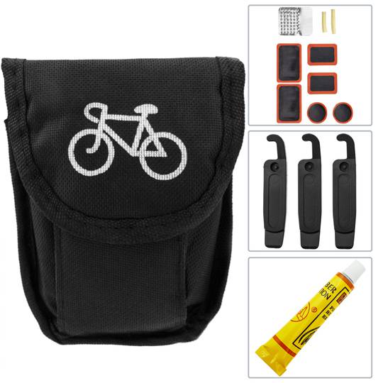 Kit de herramientas bicicleta multifunción con parche y palancas de  plástico para reparación de pinchazos - Cablematic