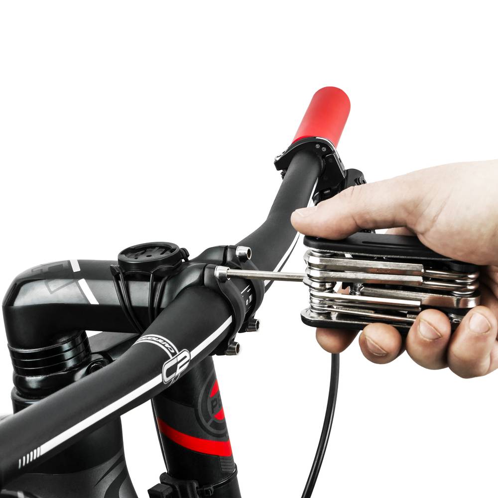 Mountain Road Bike Wheel Tire Repair Replacement Tools Kit 16 in 1 Multifunction Tool SANON Bike Bicycle Repair Tool Kit 