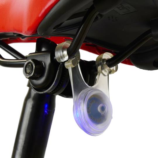 Blauw siliconenlicht voor remkabel en fietszadel