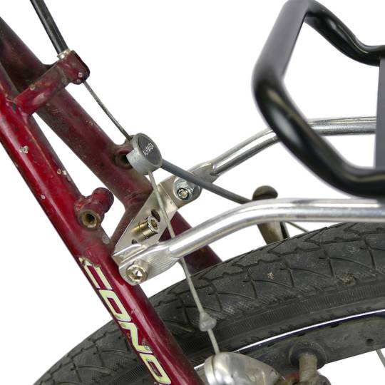 Portaequipajes metálico trasero de bicicleta con palanca y doble fijación 40x13 cm