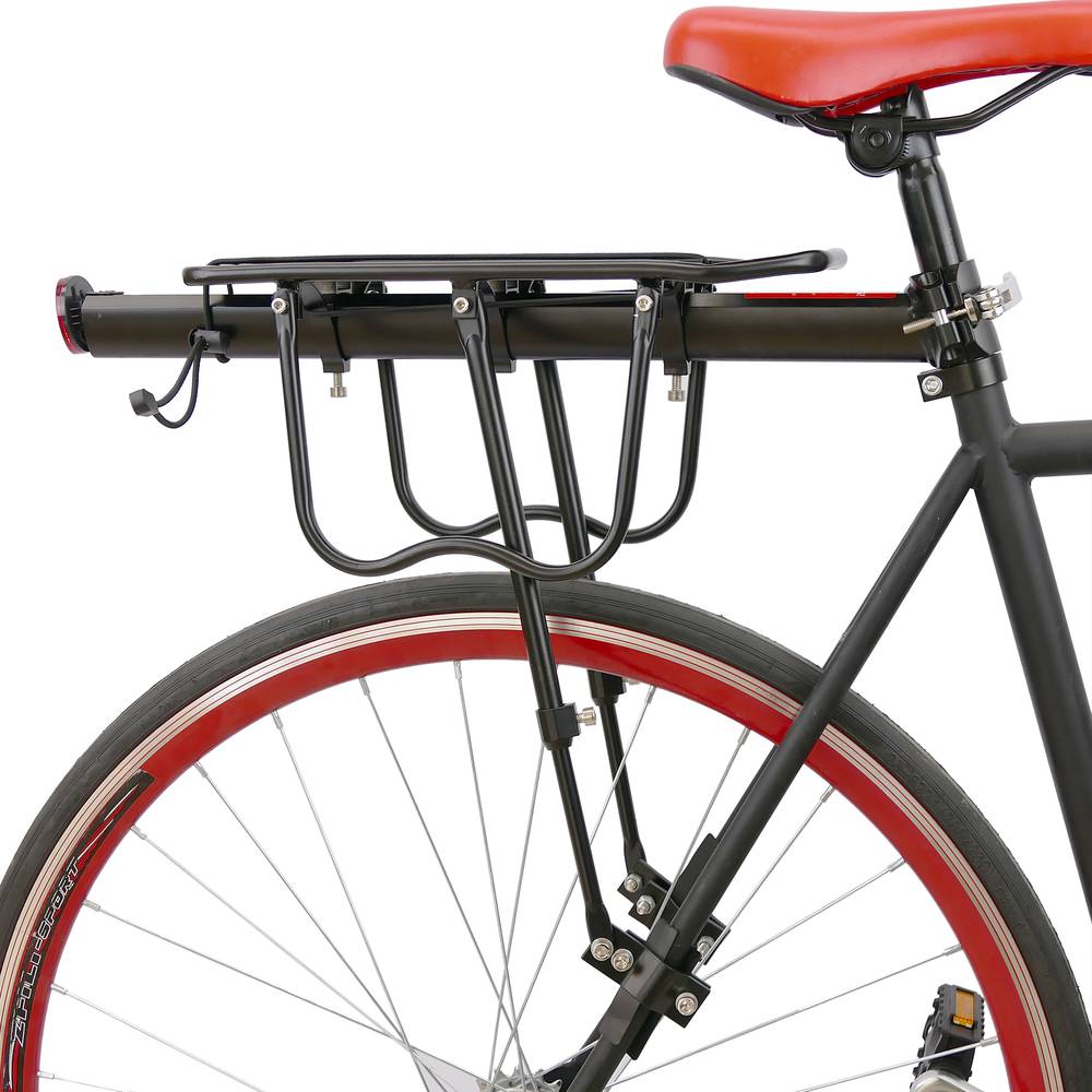 Portaequipajes metálico trasero bicicleta fijación tubo de 36x15cm