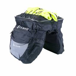 Noir sacoches de bagages en toile pour vélo