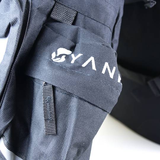 Zwarte canvas fietstas zadeltassen