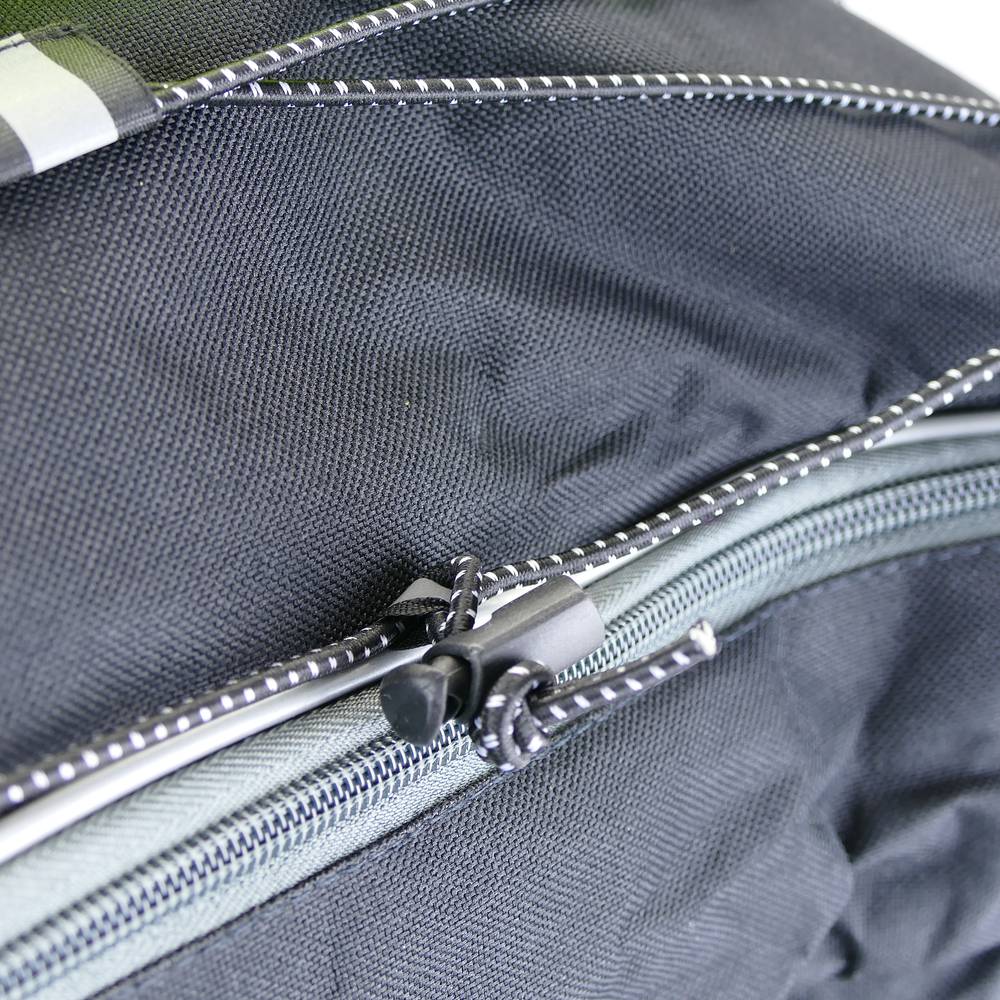 Zwarte canvas fietstas zadeltassen