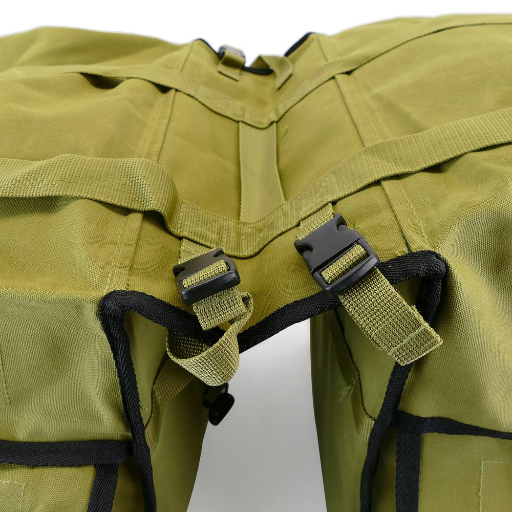 Kaki canvas fietstas zadeltassen