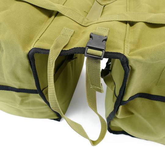 Kaki canvas fietstas zadeltassen