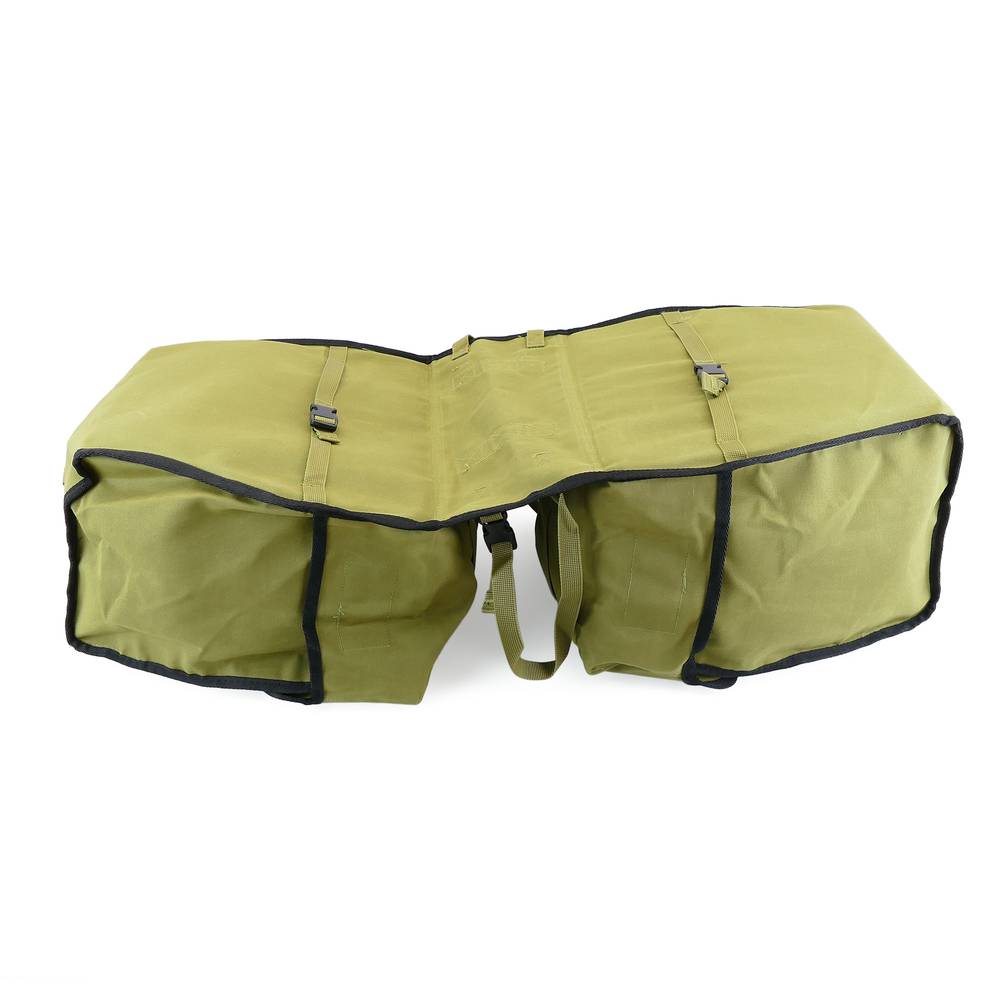 Kaki canvas fietstas zadeltassen