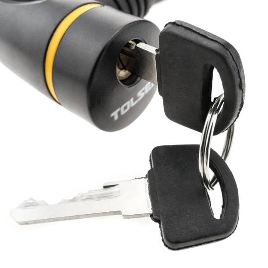 Cable d'acer i cadenat per a bicicleta 12x800mm clau